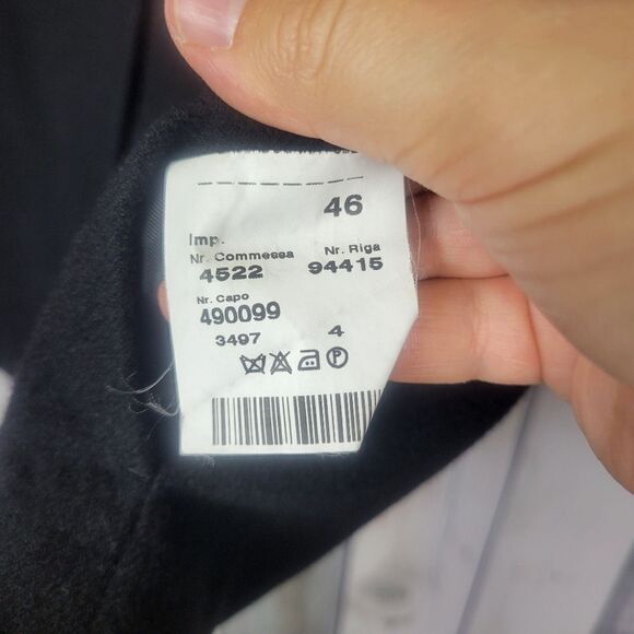 Tombolini Black Fitted Cashmere Blazer Two Button size Med Italy - Picture 8 of 11